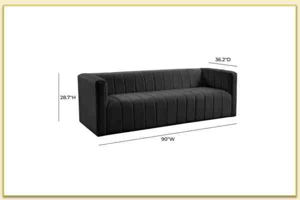 Hình ảnh Chi tiết kích thước sofa văng dài Softop-1353