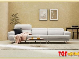 Hình ảnh Chụp chính diện mẫu ghế sofa văng 3 chỗ đẹp Softop-1020