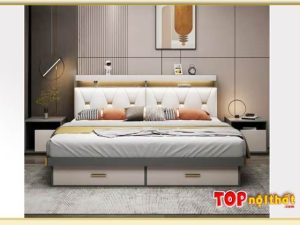 Hình ảnh Giường ngủ chung cư hiện đại có hộc kéo GNTop-0301