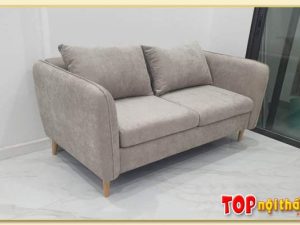 Hình ảnh Ghế sofa văng nỉ 2 chỗ đơn giản kích thước nhỏ SofTop-0543