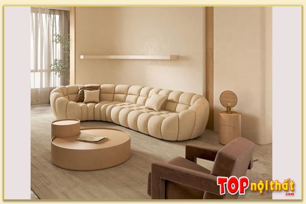 Hình ảnh Mẫu ghế sofa văng nỉ kê phòng khách đẹp SofTop-0677