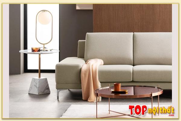 Hình ảnh Phần tay ghế mẫu sofa văng bọc nỉ đẹp SofTop-0990