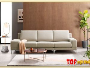 Hình ảnh Sofa văng nỉ 3 chỗ kê không gian nội thất SofTop-0990