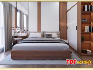 Hình ảnh Giường ngủ đẹp bằng gỗ MDF công nghiệp hiện đại GNTop-0236