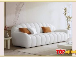 Hình ảnh Mẫu sofa vải nỉ văng nhỏ gọn phòng khách SofTop-0674