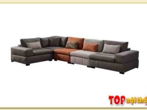 Mẫu Sofa da góc vuông phòng khách SofTop-0716
