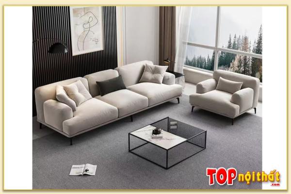 Hình ảnh Sofa văng nỉ đẹp cho phòng khách chung cư SofTop-0652