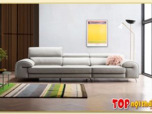 Hình ảnh chính diện bộ ghế sofa văng da SofTop-0858