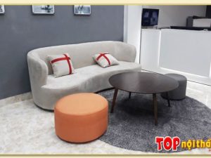 Hình ảnh Mẫu sofa nỉ dáng văng thiết kế độc đáo và mới lạ SofTop-0250
