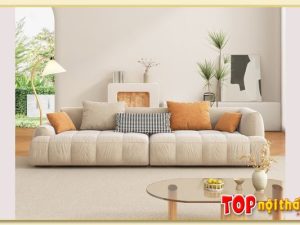 Hình ảnh Mẫu sofa phòng khách vải nỉ dạng băng dài SofTop-0654